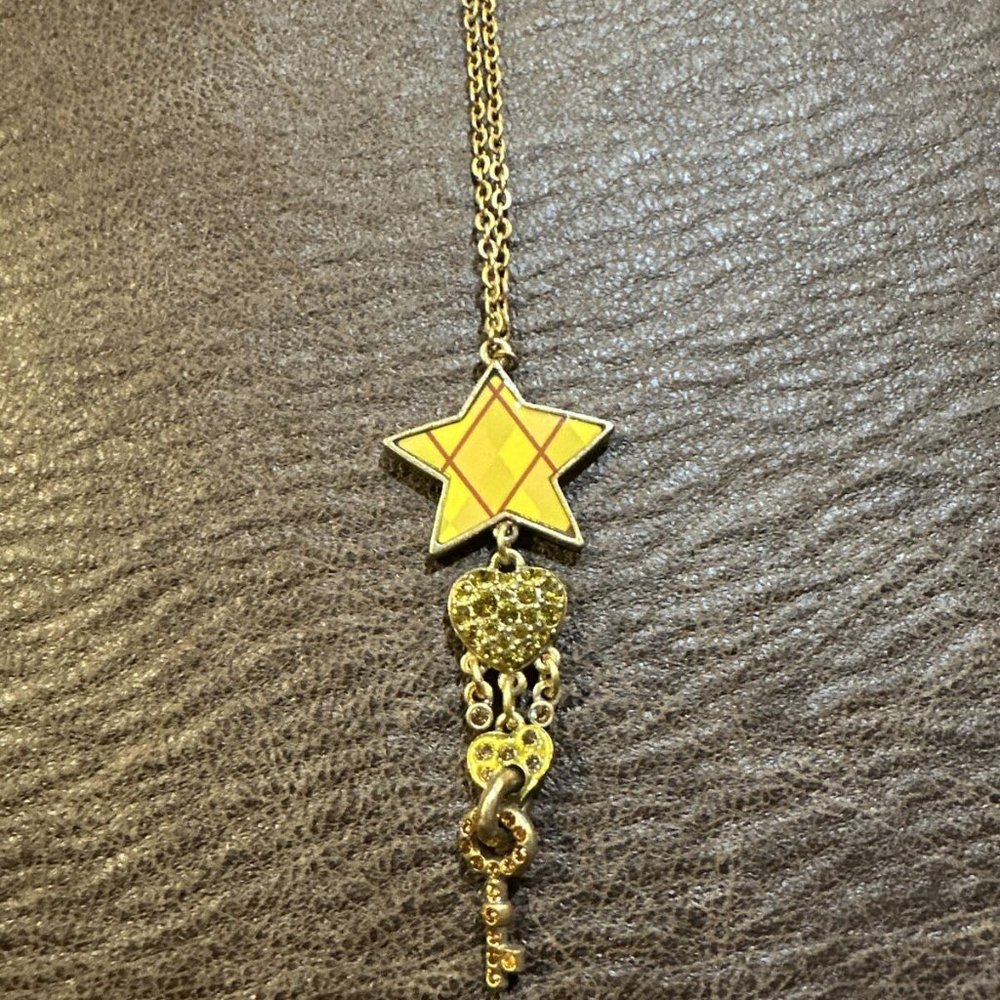Pilgrim Yellow Copper Necklace - Stars Hearts And Key
